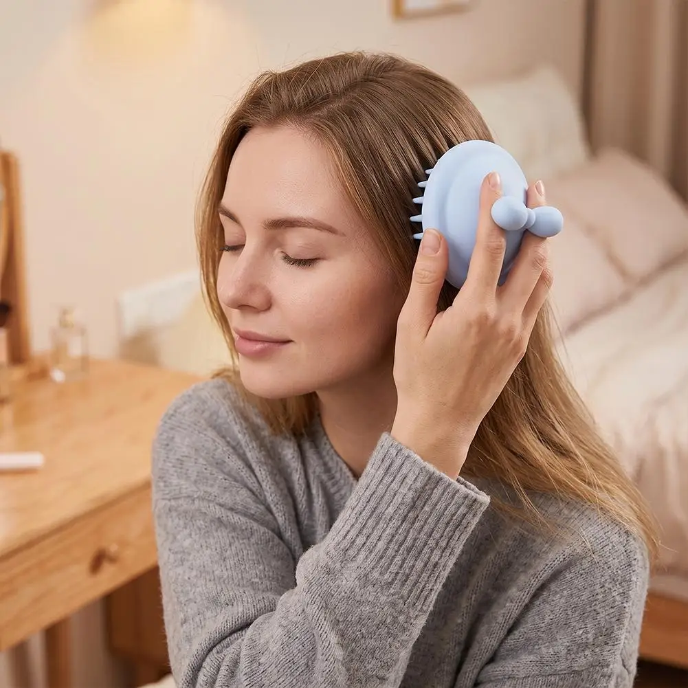 Pink Bow Silicone Scalp Massager Brush Brush Handheld Airbag For Gentle Hair Washing & Scalp Care Use Of Dry And Wet