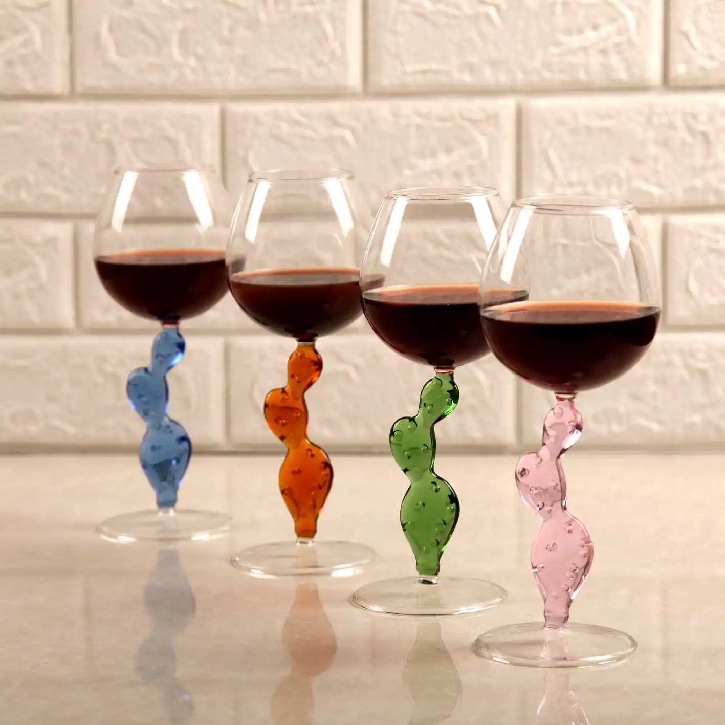 

Colored Cactus Glass Red Wine Glass Goblet Creative Wine Glass Mug Home Sweet Wine White Wine Glass Cup Girl Giving Small Gift