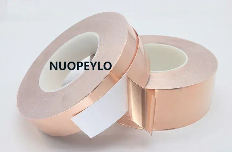 

30 Meters Single Side Conductive Copper Foil Tape Strip Adhesive EMI Shielding Heat Resist Tape 5mm 6mm 8mm 10mm 15mm 20mm 30mm