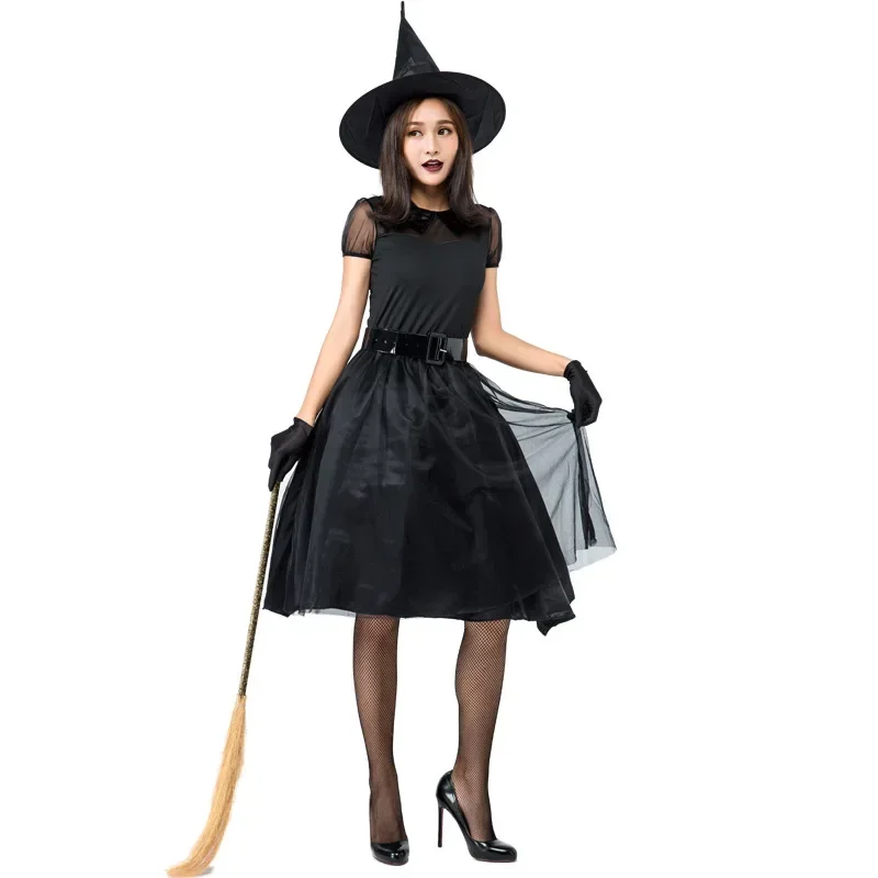 

New Black Witch Cosplay Costume Halloween Costume For Women Adult