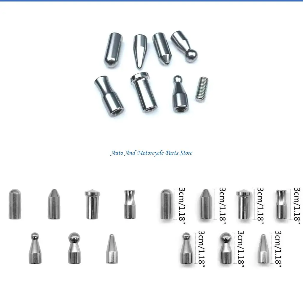 

P9FD Dent Removal Tools Car Body Dent Repair Kits Stainless Steel Knockdown Pen Tips Knock-Down Heads Tips