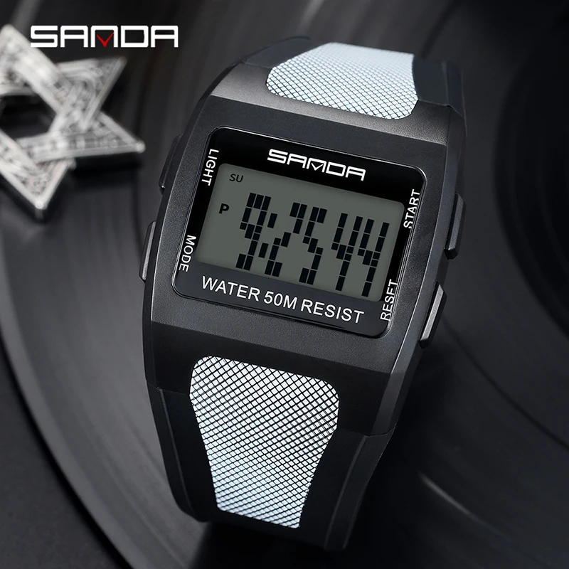 

SANDA 2023 New Fashion Multifunctional Electronic Watch Mens Watches Top Brand Outdoor Sports Watch Timer Alarm Clock Reloj 222