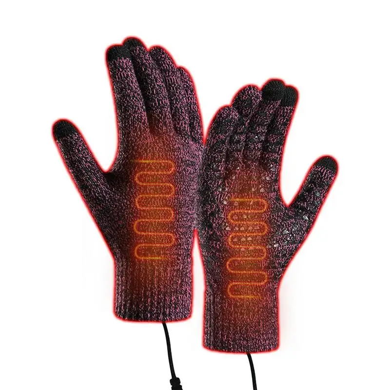 USB Heating Gloves Screen Touch Heating Gloves For Fishing Winter Essential For Backpacking Mountaineering Riding Camping