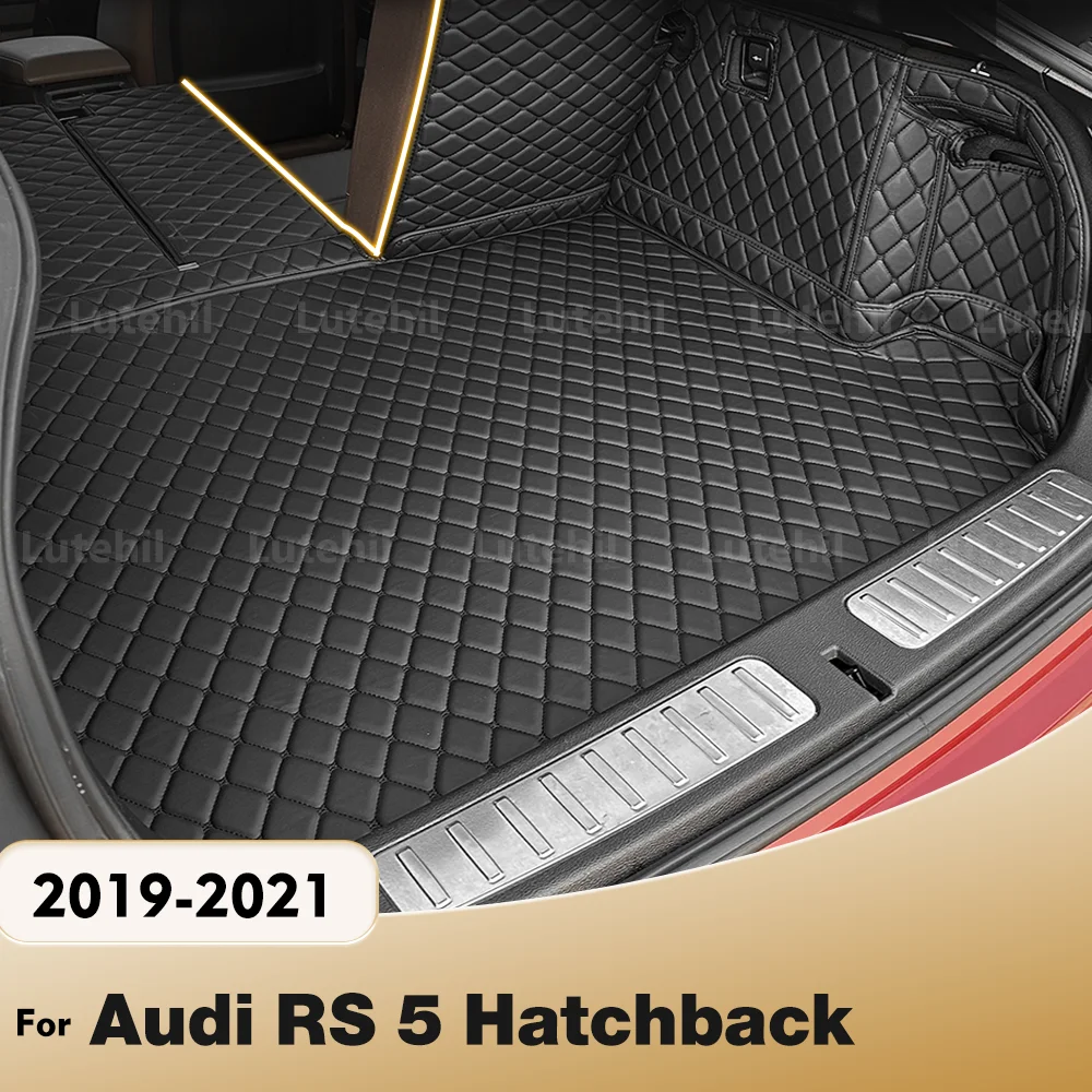 

LUTEHIL For Audi RS 5 Hatchback 2019 2020 2021 Auto Full Coverage Trunk Mat Lutehil Car Boot Cover Pad Cargo Liner Accessories