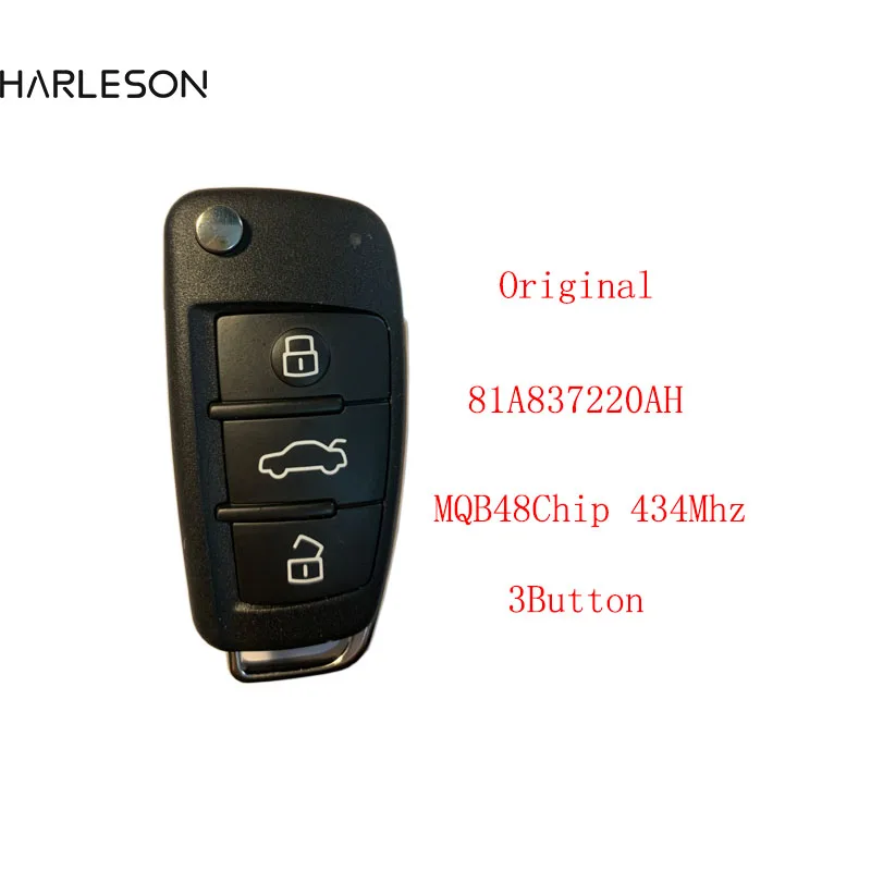 

Original Keyless Go for Audi Q2 Q3 434MHz MQB48 Chip 81A837220AH 81A 837 220AH Remote Smart Key Fob