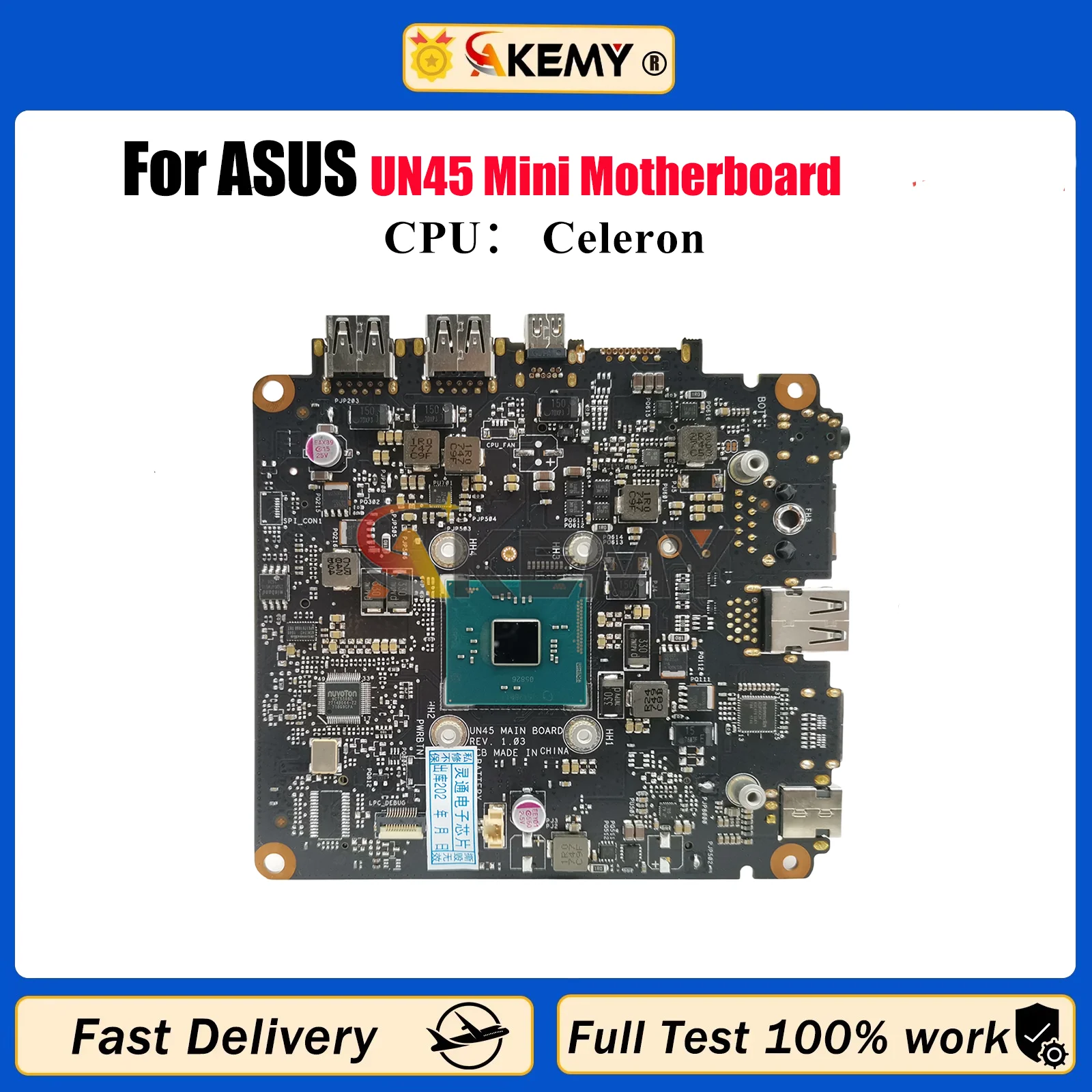 

UN45 Laptop Motherboard For ASUS VivoMini UN45 Notebook Mainboard With Celeron CPU 100% tests OK fast shipping High quality
