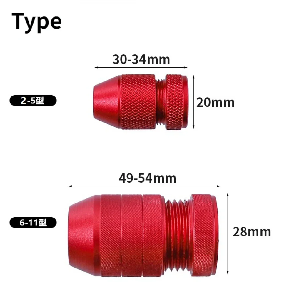 Adjustable Drill Stop Collar Aluminum Alloy Anti Slip Nylon Inner Ring Drill Stop Collar 2-5mm 6-11mm
