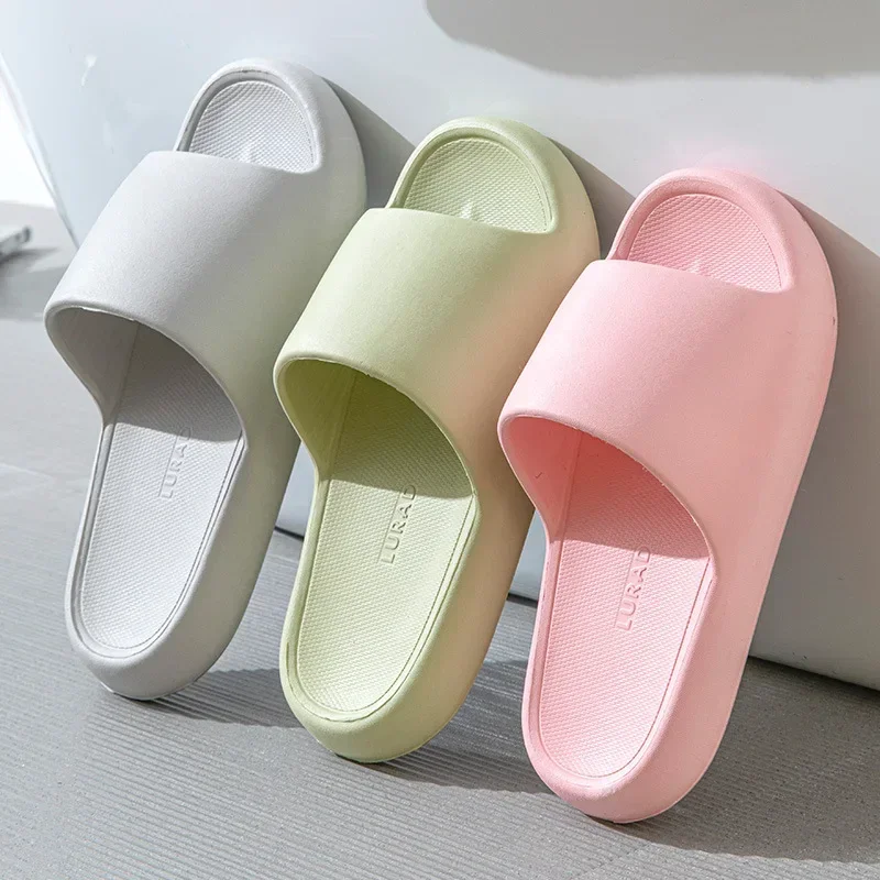 

Summer EVA Women's Soft Slippers Indoor Home Casual Flat Flip Flops Bathroom Non-slip Slipper Outdoor Men Beach Slides Shoe