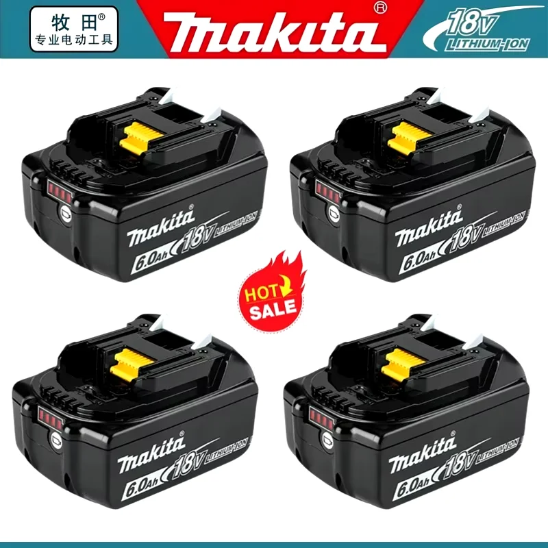 

BL1860 Genuine 6AH Makita 18V Battery Power Tools Li-ion Replacement LXT BL1850 BL1840 18 V Screwdriver with BMS TPCELL 18V