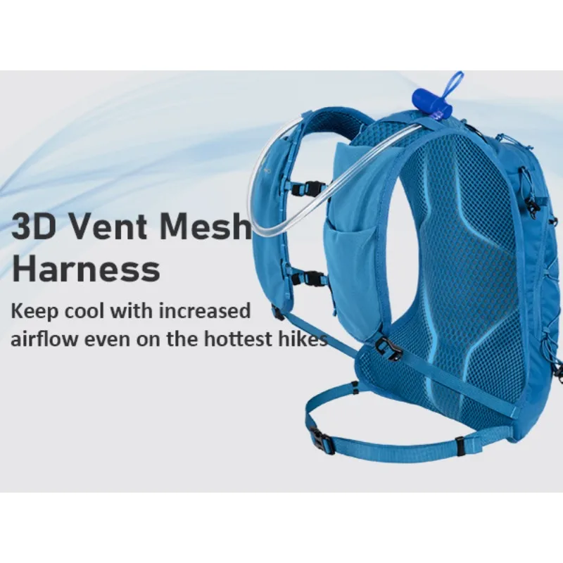 حقيبة ظهر للمشي لمسافات طويلة مقاومة للماء وخفيفة الوزن للسفر للرجال والنساء حقيبة ظهر رياضية قابلة للتعبئة مع مثانة مائية للتخييم #5