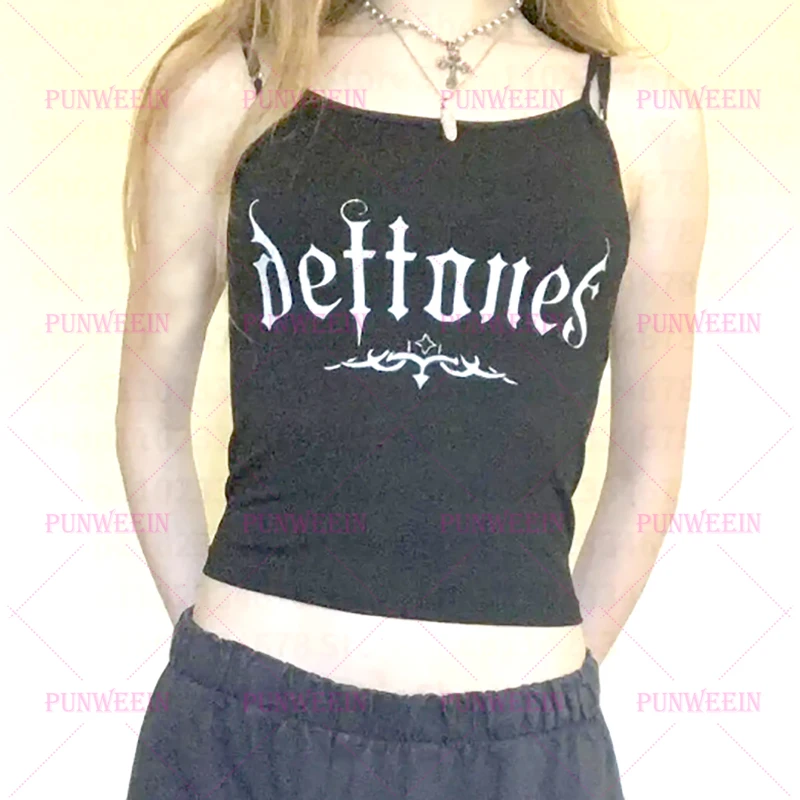 Camiseta sin mangas con estampado leeveless para niña, Top corto Vintage con estampado Grunge, corsé gótico Punk de mariposa oscura, Y2k