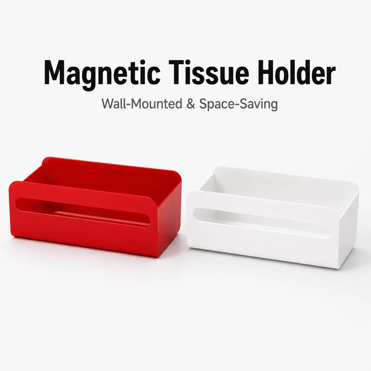 No-Drill Magnetic Wall Mount Tissue Holder Space Saving Storage Box Kitchen Bathroom Napkin Kitchen Towel Organizer Rack view 4