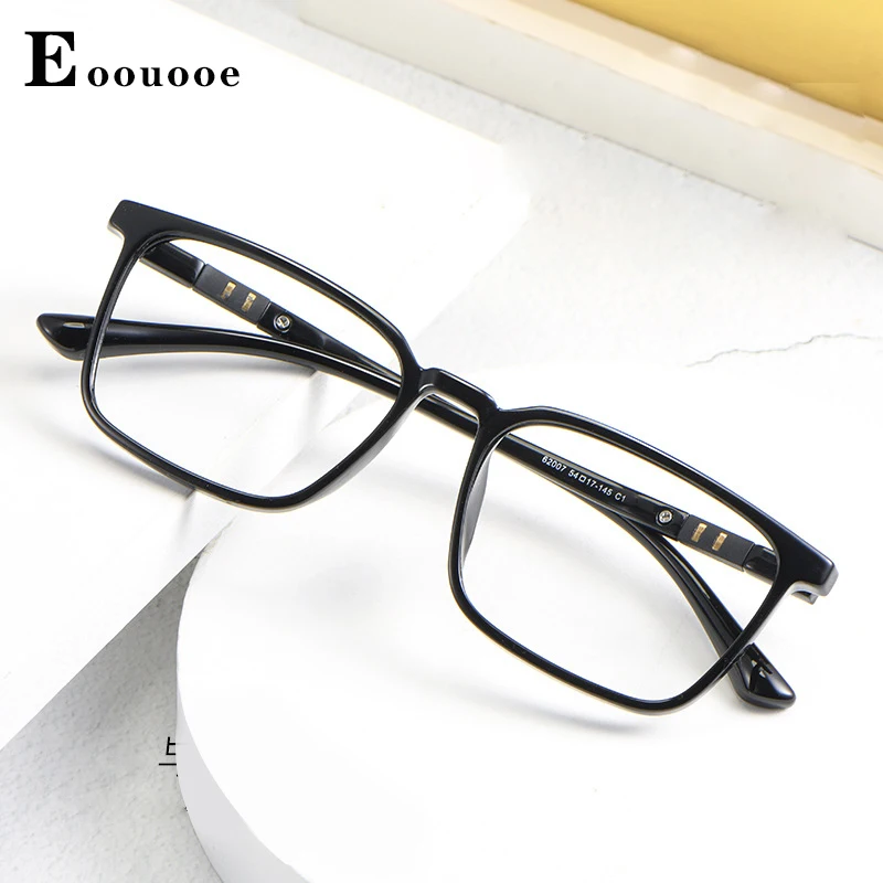 

TR90 Men Opticas Square Eyewear Retro Super Elastic Glasse Frame Multifocal Progressive Anti-Blue Ray Eyeglasses