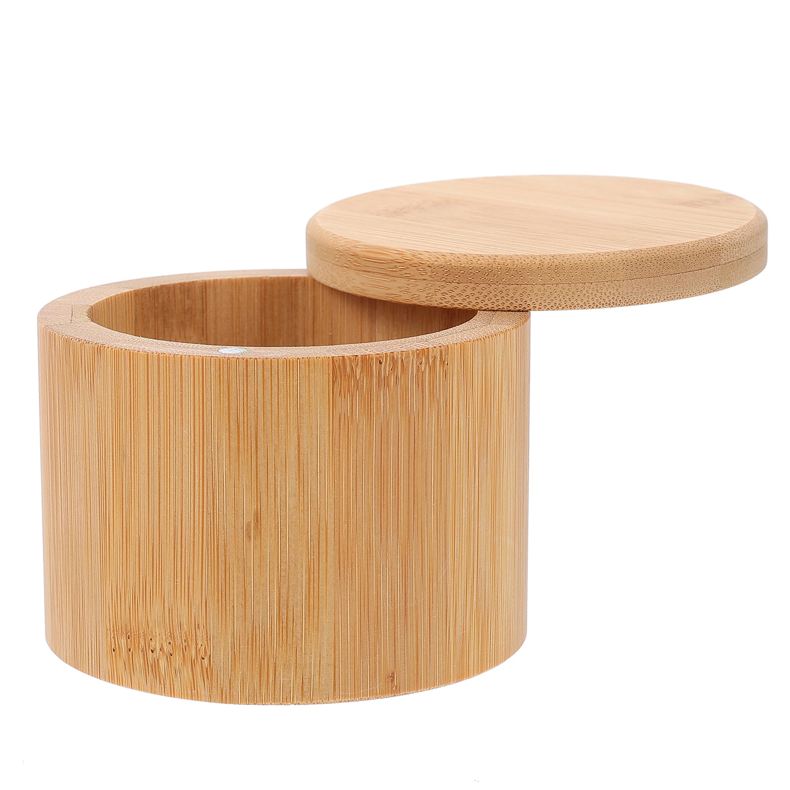 

1pc Bamboo Seasoning Pot Condiment Holder Kitchen Storage Rack Spice Container Salt Pepper Chili Powder Storage Practical
