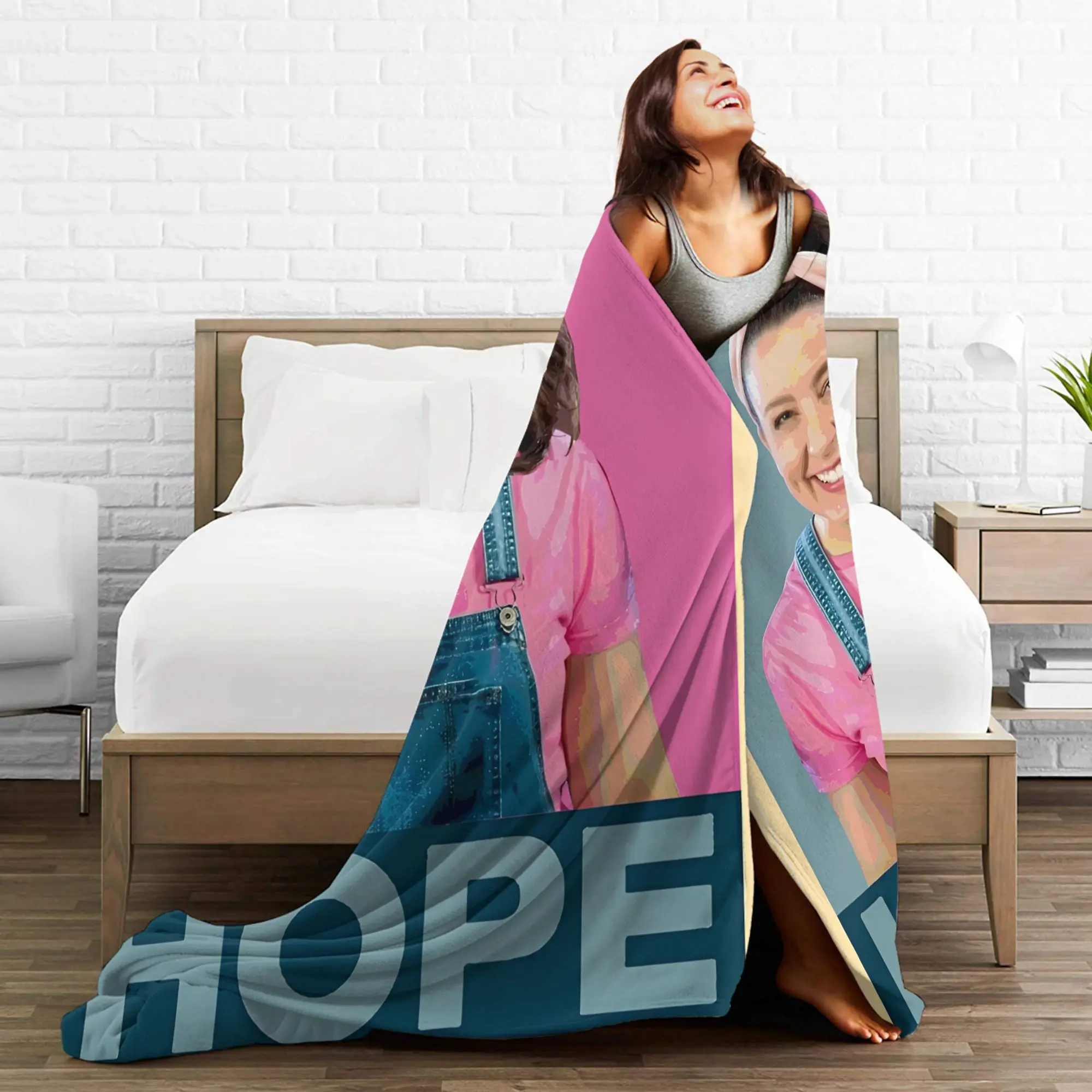 السيدة راشيل أمل الفانيلا بطانية سوبر لينة رمي بطانية لغرفة المعيشة التخييم الجمالية المفرش أريكة غطاء سرير