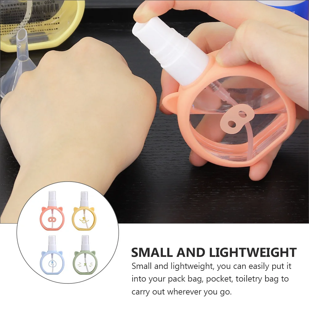 4 szt. Przenośne butelki z rozpylaczem Premium, wielokrotnego użytku, szczelne, podróżne rozpylacze do makijażu, perfum, płynów czyszczących, małe