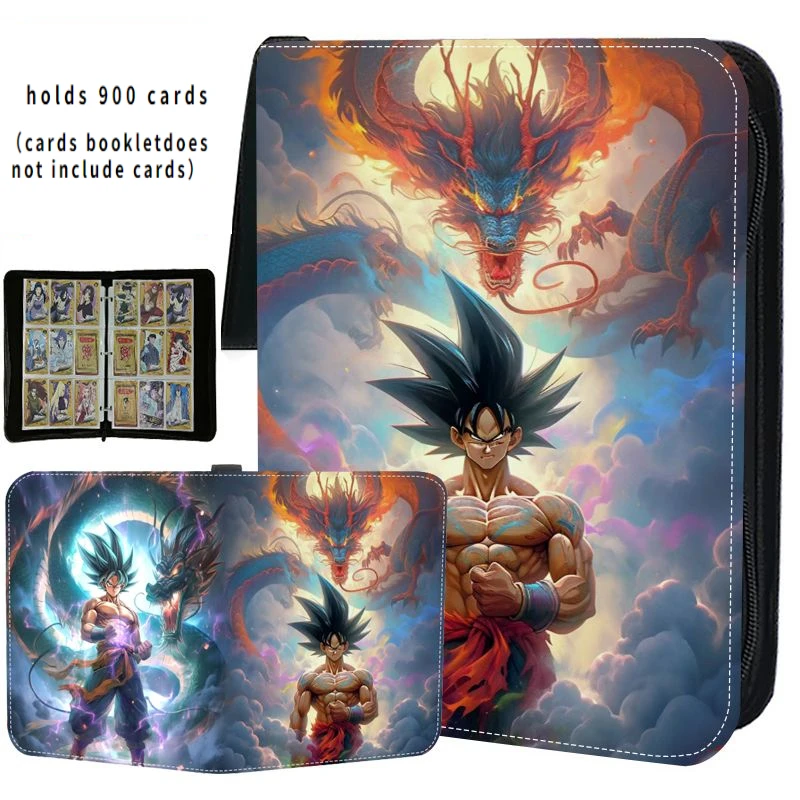 Anime 400- 900 Pcs Dragon Ball Goku Freeza Card Book Pu Super Large Capacity Card Binder Display Game Collection Card regalo per bambini