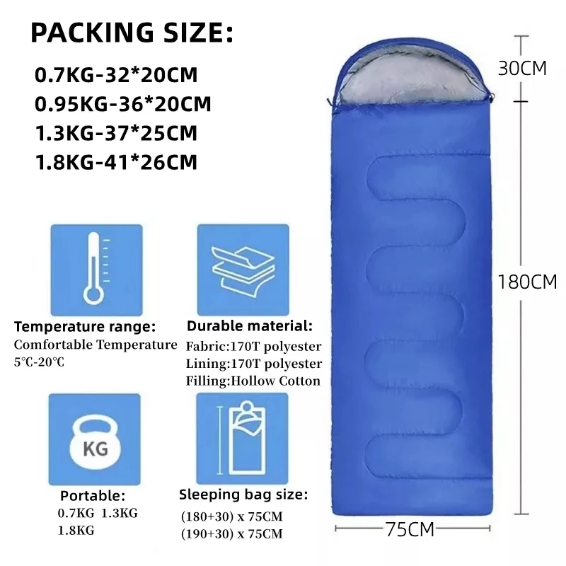 Cold Temperature Winter Sleeping Bag Down Sleeping Bag Winter Camping Sleeping Bag Double -5°C