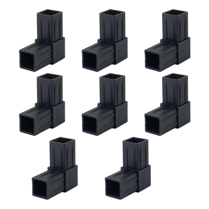 50LB 8Pcs Square Tube Connector Fastener Fixed Joint 90 Degree Elbow Pipe Fitting
