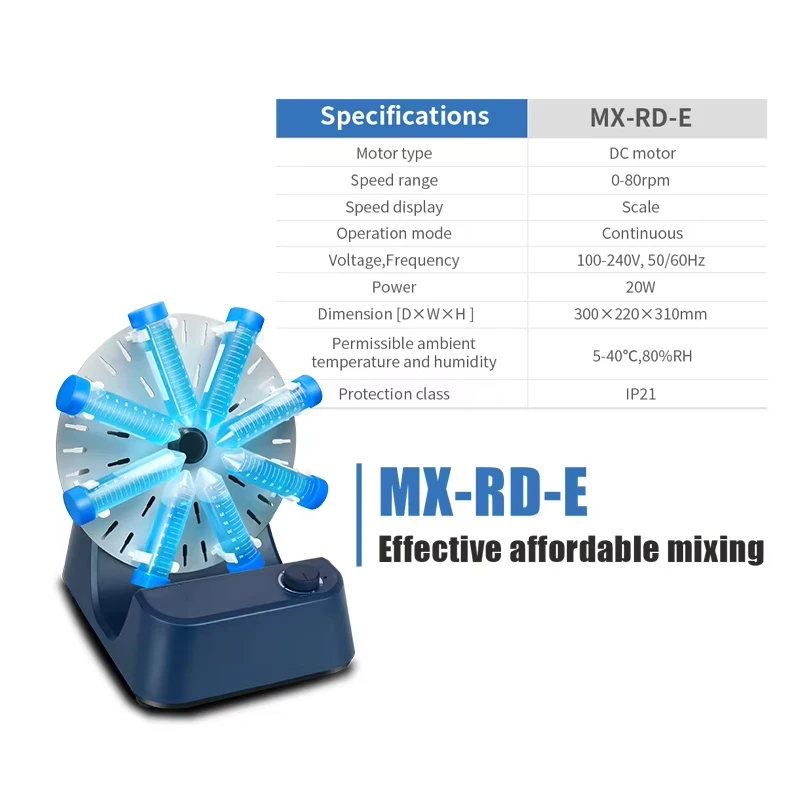 Afbeelding 7: MX-RD-E Laboratorium Hematologie Medische Rotator Bloedenschudder Roterende Mixer voor Laboratorium Korting Fabrieksprijs uit China