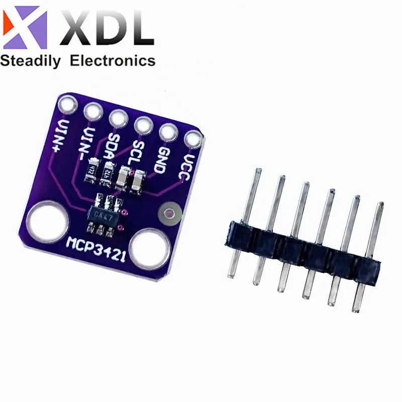 MCP3421 I2C SOT23-6 delta-sigma ADC Evaluation Module Board For PICkit Serial Analyzer Module GY-MCP3421