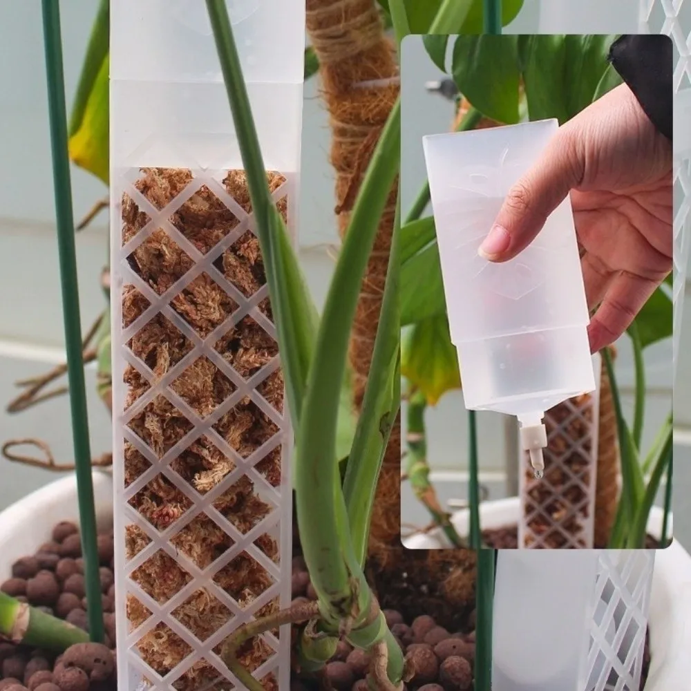 D-Shaped Self-Watering Plant Drip Plastic Adjustable Flow Rate Moss Column Pole Automatic Watering Plants Growth Stand view 3