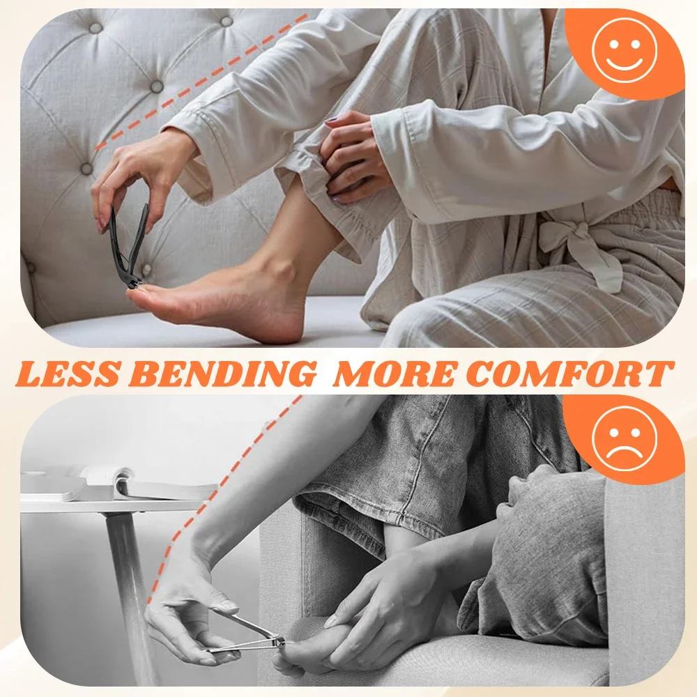 각진 헤드 두꺼운 발톱깎이, 캐처 포함, 넓은 턱, 날카로운 무스플래시 손톱깎이