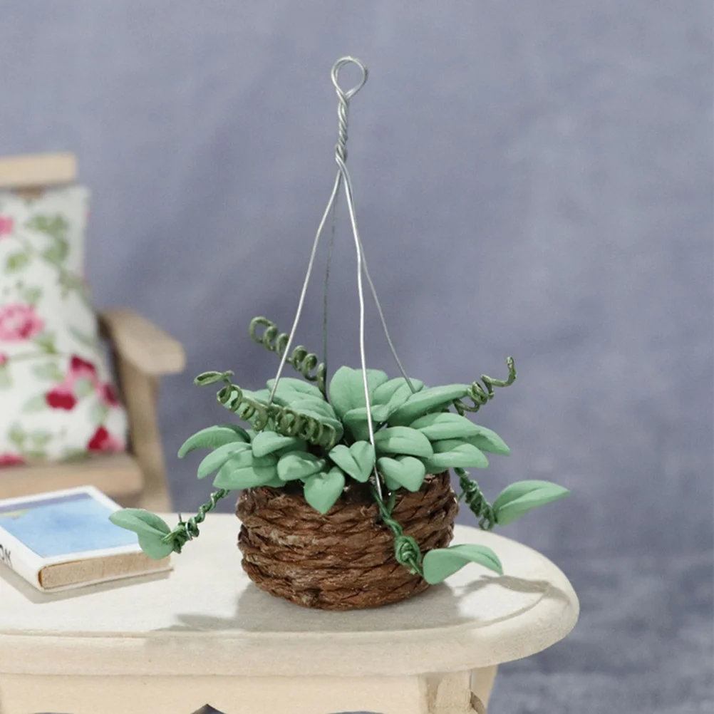 3 pçs casa vaso de plantas em miniatura decoração para casa minúsculos móveis plantas acessórios brinquedos adorno acessório