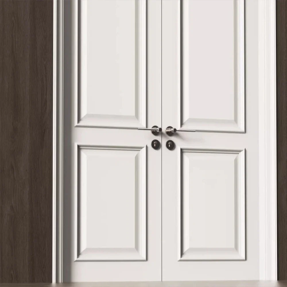Residential Lock Minimalist Vertical Stripes Door Lock Bedroom Knurled Finish Silent Magnetic Closure Interior Door Lock