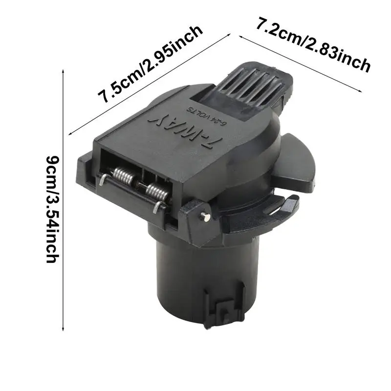 Enchufe de repuesto de 7 vías para RV, accesorio de extremo hembra lateral del vehículo, 7 vías, inserción de cable de alta resistencia