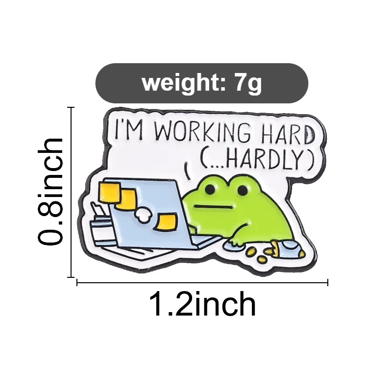13style Programmierer Büro Meme Emaille-Pin Cartoon Tier Arbeitskollektion Broschen Katze Schnecke Ente Abzeichen Schmuck Geschenk – Detail 4