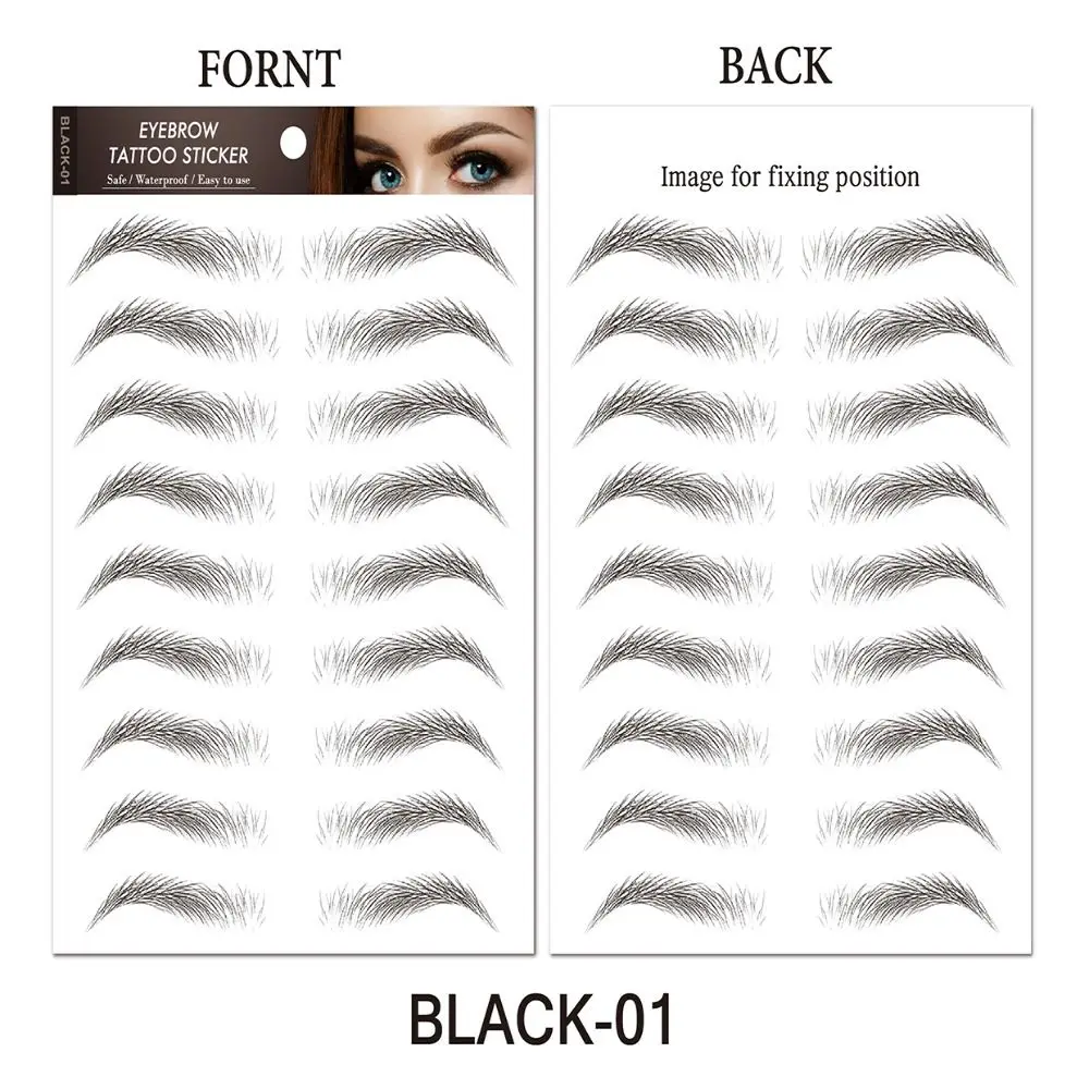 4d natürliche lebendige haar ähnliche realistische falsche Augenbrauen Augenbrauen Tattoo Augenbrauen Schablone wasserdicht dauerhafte Augen Make-up Augenbrauen Aufkleber
