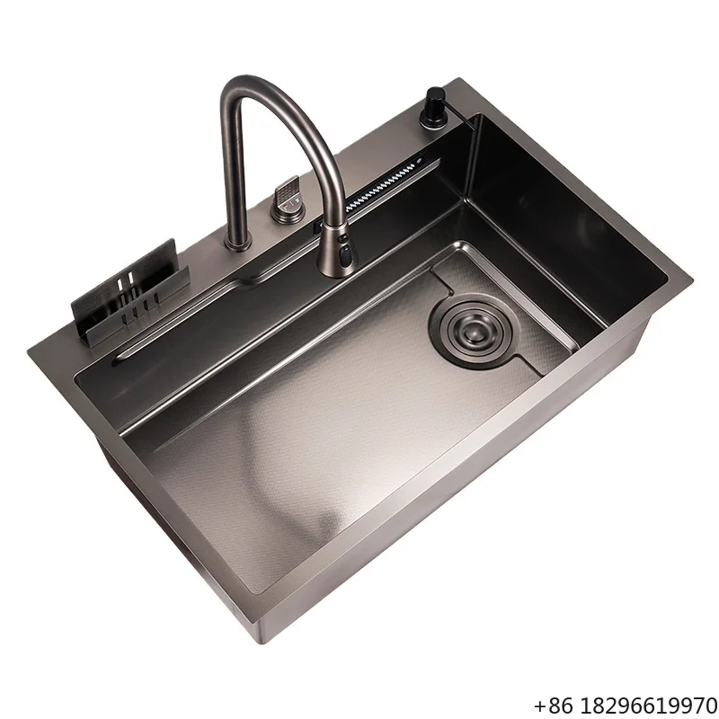 

Professional Modern Stainless Steel Top Mount Basin With Two Holes Brushed Surface Treatment Kitchen Sink