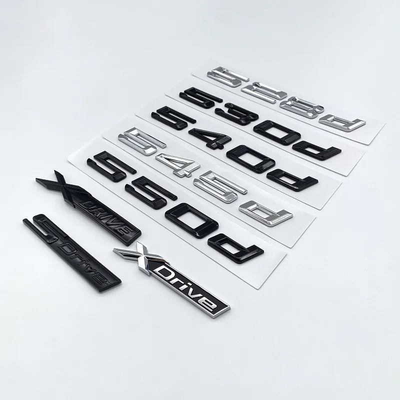 Старые цифры буквы 520d 525d 528d 530d 535d 540d 545d Эмблема для 5 серии E39 E60 E61 F07 F10 F11 G30 G31 Наклейка с логотипом автомобиля