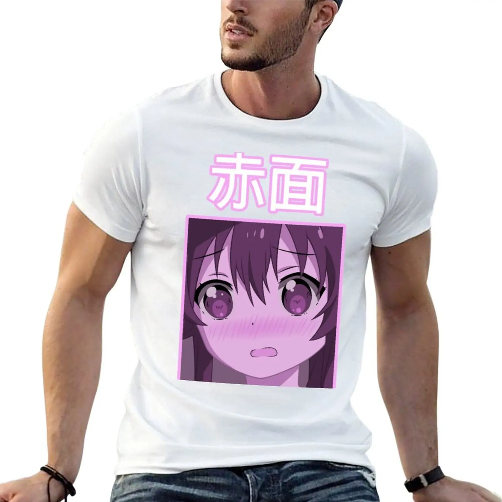 BLUSH PINK - SAD JAPANESE ANIME AESTHETIC T-Shirt sports fans customs design your own Men's t-shirts