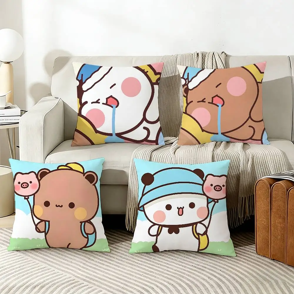 

Cartoon Cute BuBu-DuDu Pillow Case Living Room Sofa Cushion Cover Suitable For Home Bedroom Room Decoration