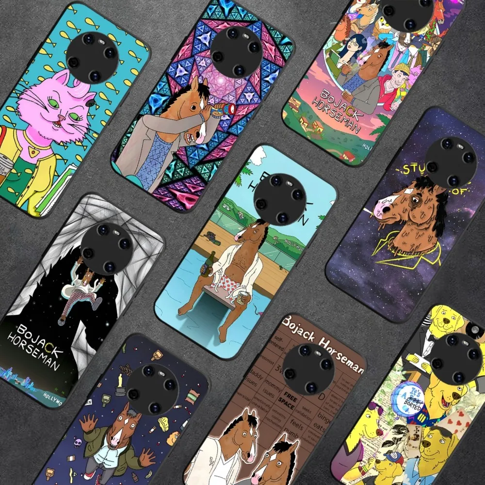 B-BoJack Cartoon H-Horseman Phone Case For Huawei Y9 6 7 5 Prime Enjoy 7s 7 8 plus 7a 9e 9plus 8E Lite Psmart Shell