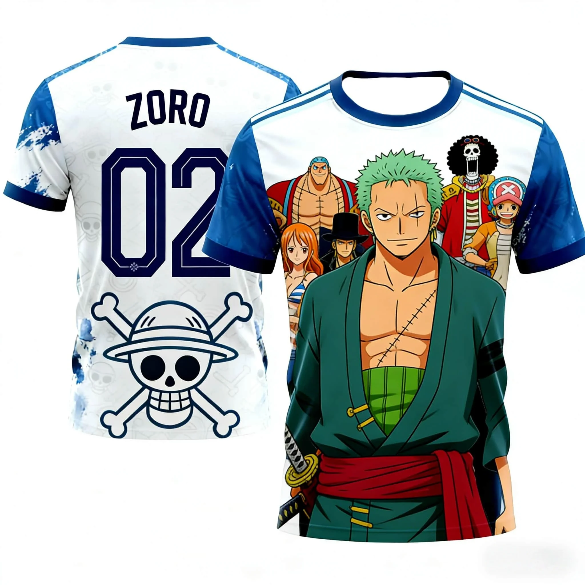 Summer2026One Piece Loronoa Solon "Straw Hat Group 02" Sports Themed3D Print Breathable Quick-drying T-shirt Male and Female Top