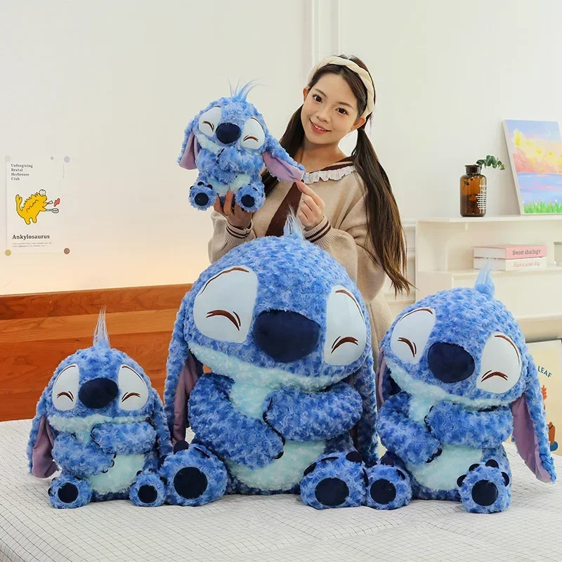 30-80cm Disney Lilo and Stitch Plush Toys Anime Plushie Cartoon Blue Stich Dolls Kawaii Pillow Stuffed Children's Birthday Gift