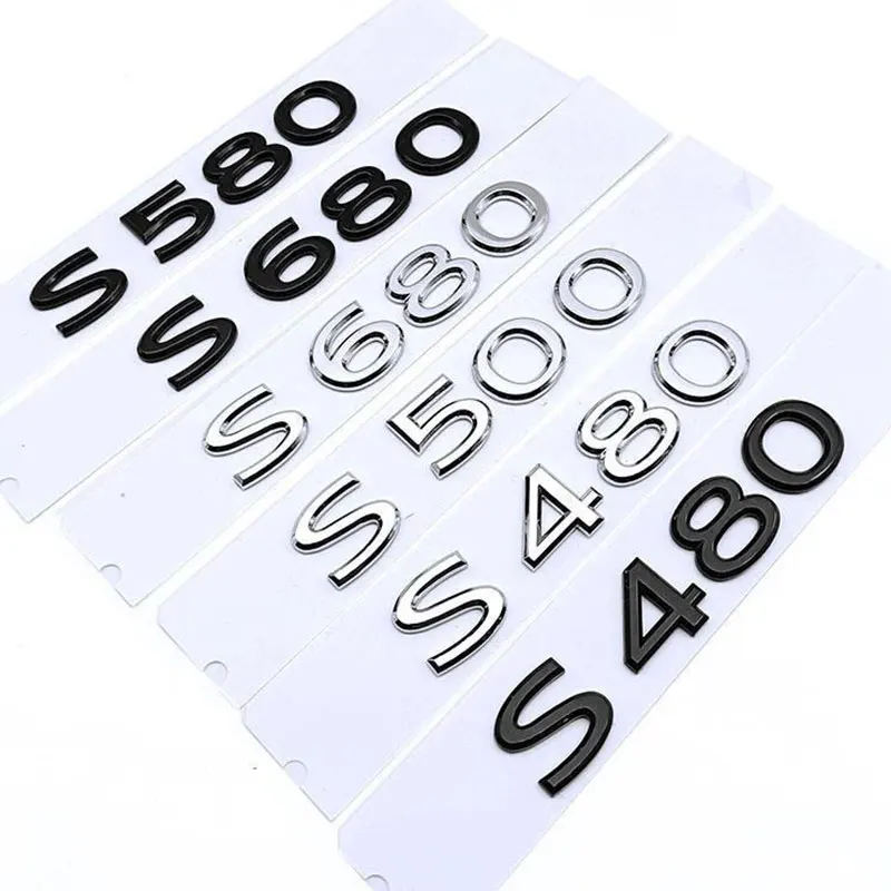 لمرسيدس بنز مايوخ سلسلة الجذع وضع العلامات GLS 400 450 480 500 600 680 S480 580 600 عدد شارة مجددة اكسسوارات السيارات