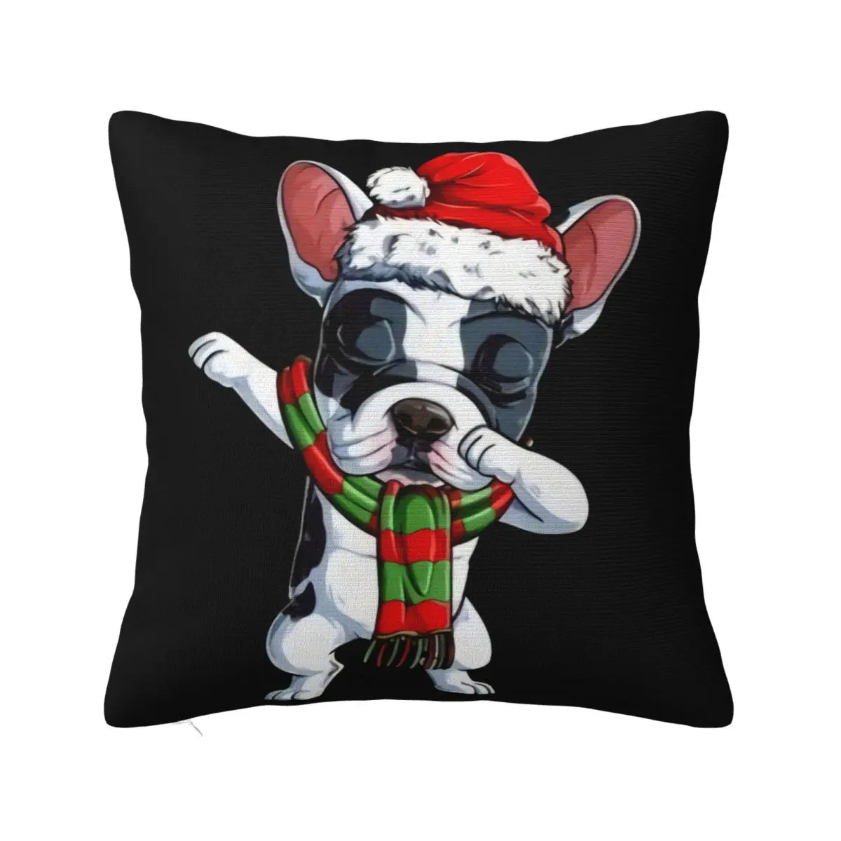 New Dabbing French Bulldog Santa Christmas Men's Size S 3Xl Quality S Men Printing O Pillow Case