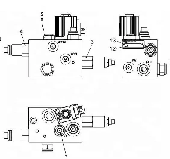 SMV7-8ECB90  Block hydraulic charging     NO.:6055.218     3772048