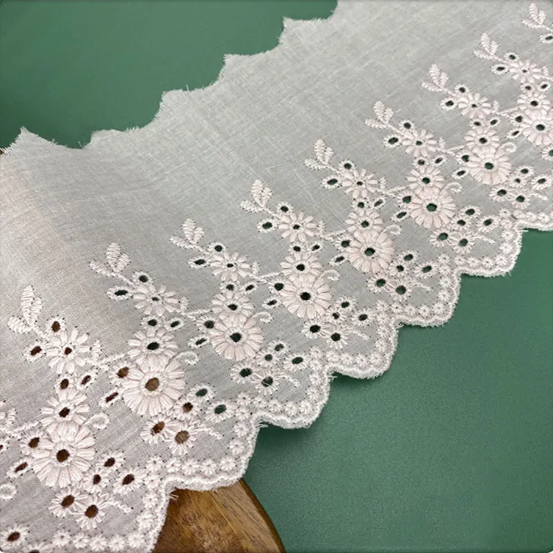 1 Meter for Wedding Dress Embroidered Lace Fabric 11cm DIY Dress Decorations Lace Trim Accessories