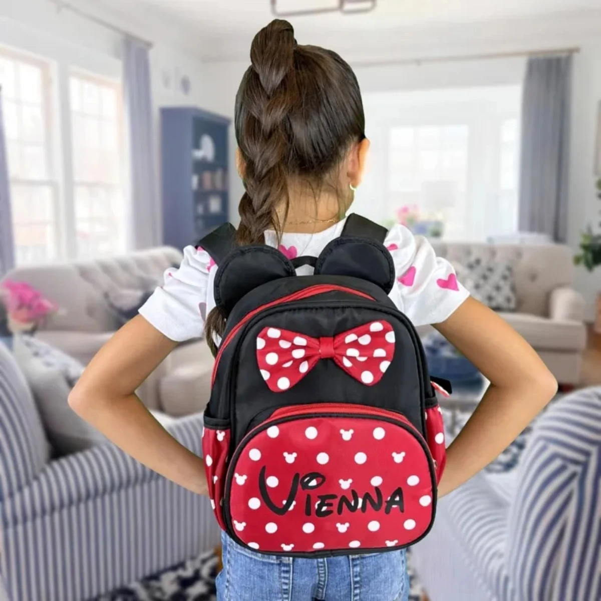 

Personalized Mickey & Minnie children Backpack Perfect for Disney Trip Vacation Name Custom Bag kindergarten Girl Gift