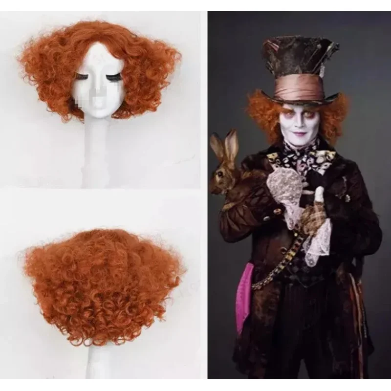 NewAdult أليس الكهربائية جنون حتر هالوين شعر مستعار مقاومة للحرارة الاصطناعية شعر مستعار2025