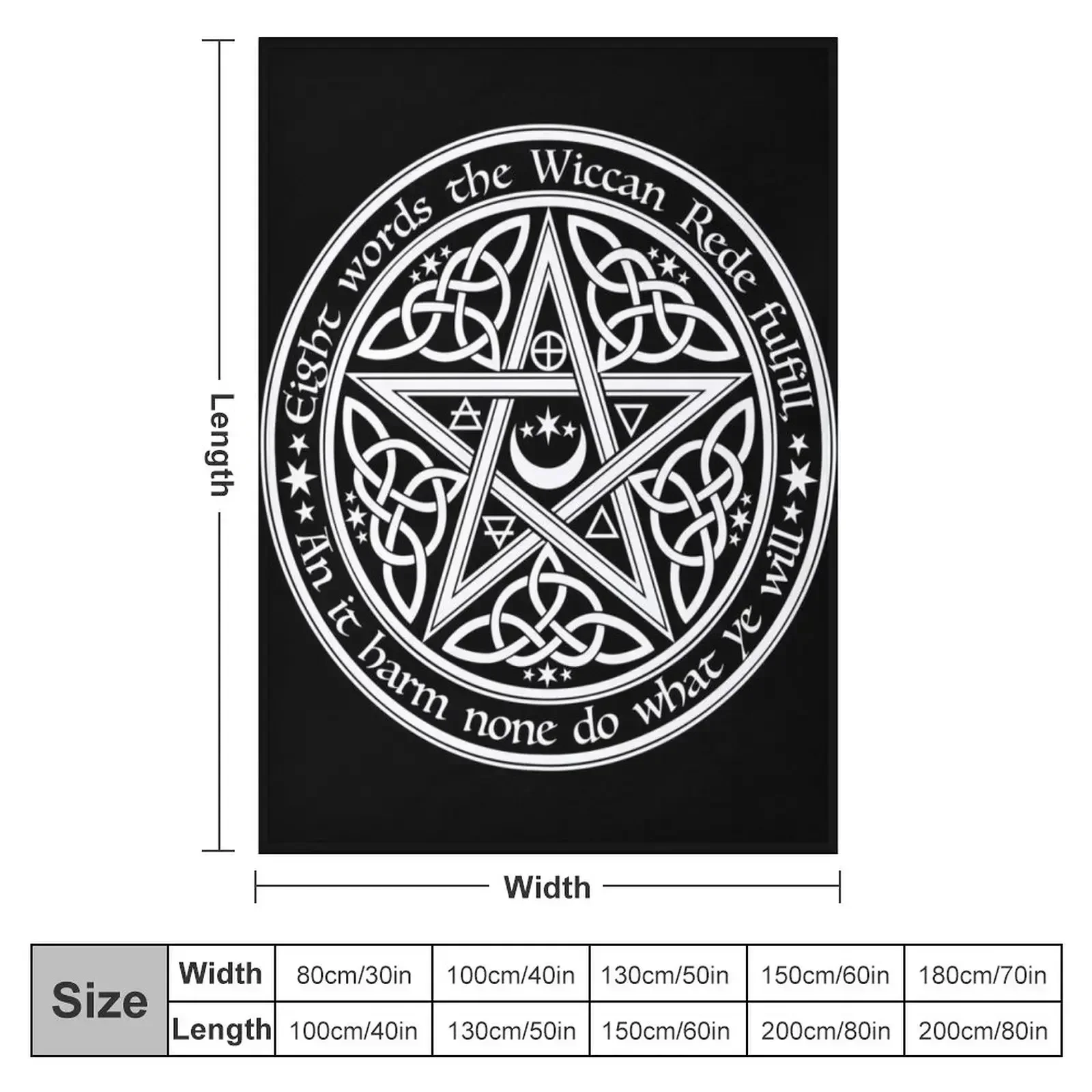 Celtic Pentagram Throw Blanket couch cozy soft plush fuzzy picnic outdoor blanket