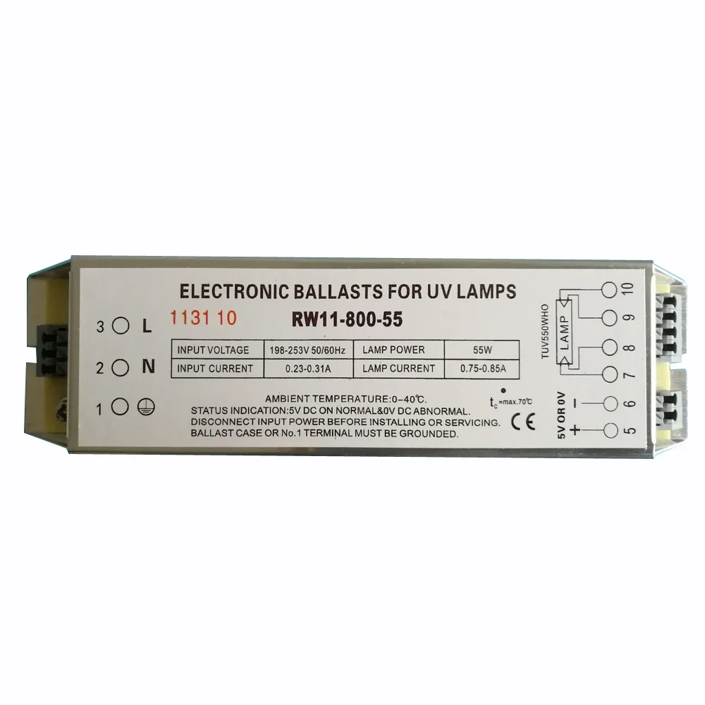 Germicidal Lamp Electronic Ballasts for UV Lamps Ballast  RW11-800-55 UV Lamps 55W