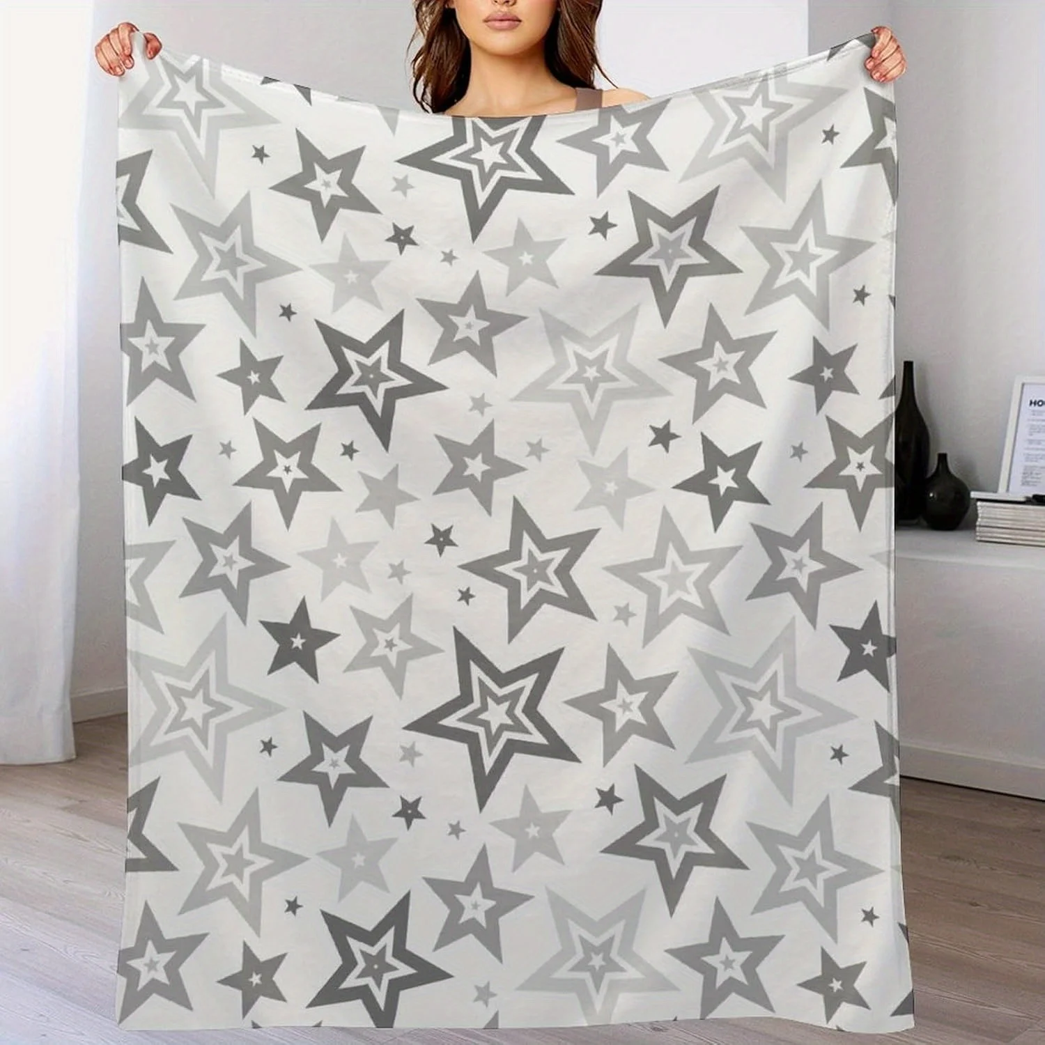 

1pc Starry Sky Blanket - Polyester Fabric, Machine Washable, Suitable for Bedroom Living Room Decoration