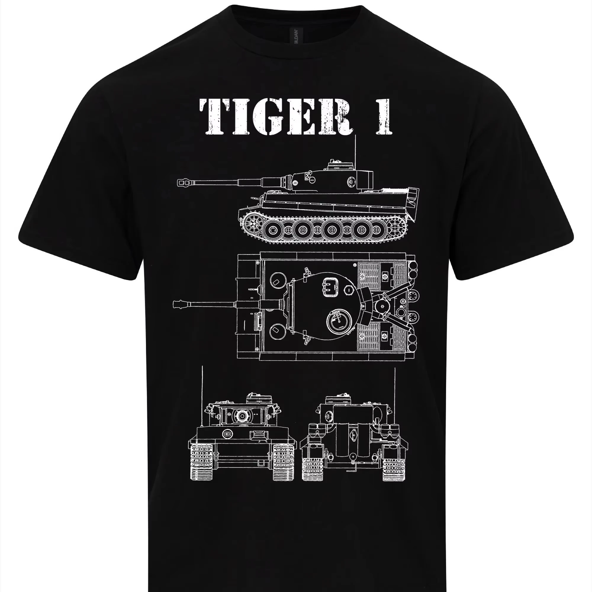 Vintage Fashion Drawings - T-shirt Tiger 1 Tank avec dessin