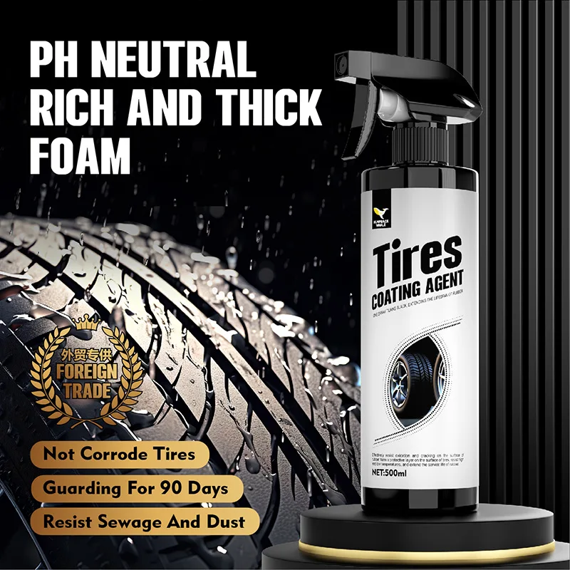 

Car Tire Gloss Maintenance Agent Gloss Increasing Black Reducing Anti-aging Tire Coating Maintenance Oil Car Supplies Tire 500ML